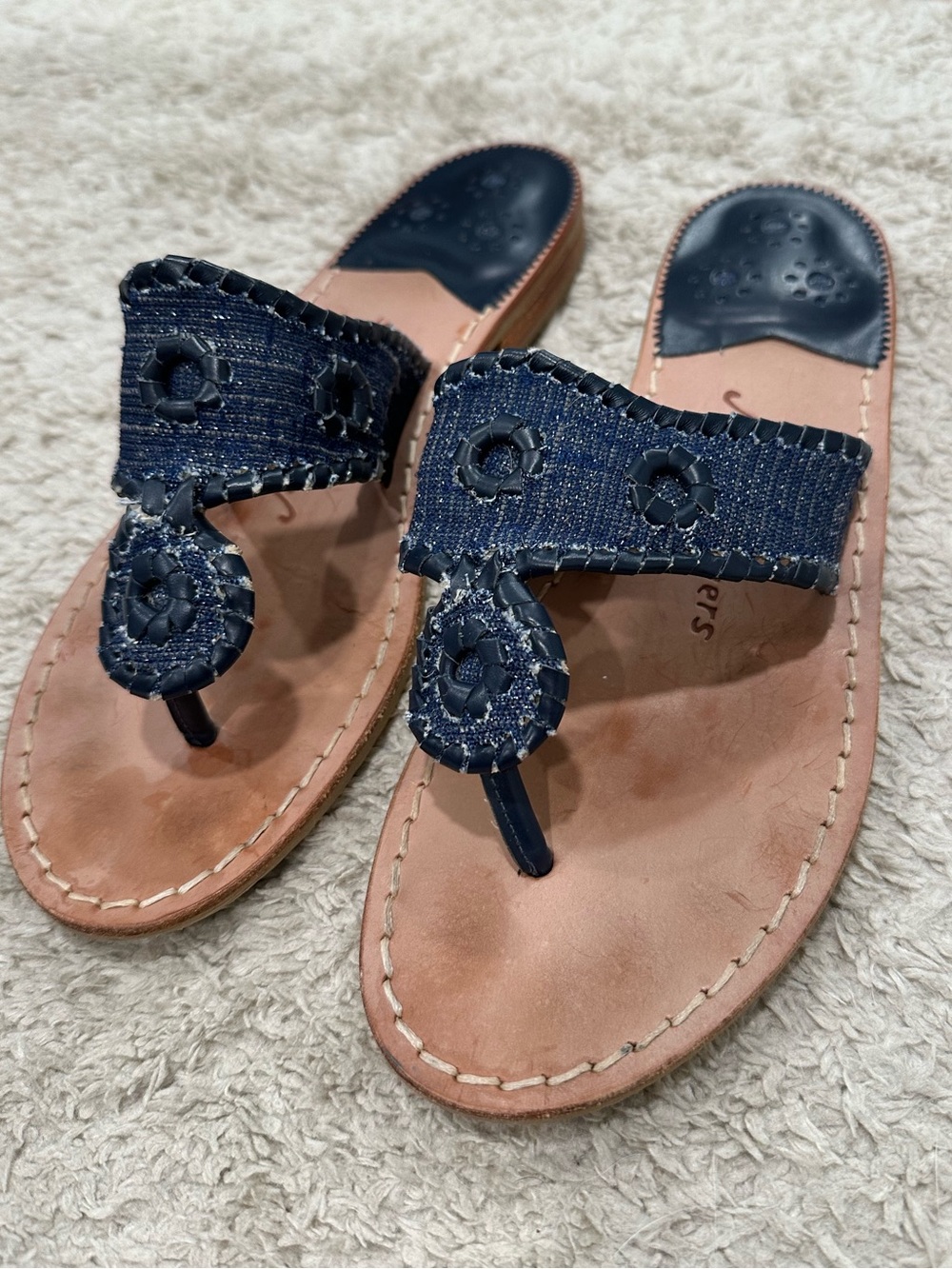 Jack Rogers Navy Blue Women's Sandals, 7